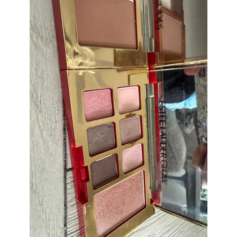 Estee Lauder Pure Color Envy Eye Cheek Palette Set Glam Nudes Glow 3pc Bundle